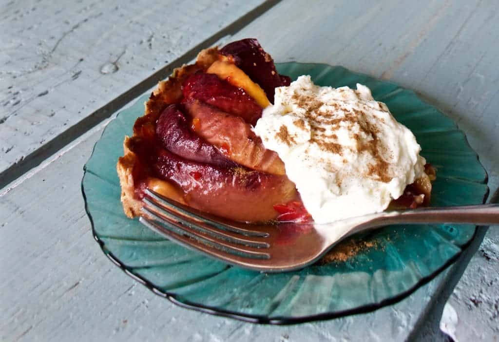 Peach Pepper Tart with Mascarpone Cream