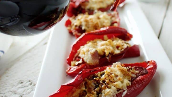 Roasted peppers Parmesan