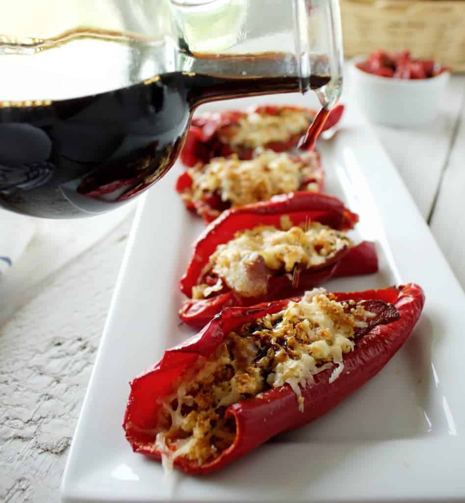 Roasted peppers Parmesan