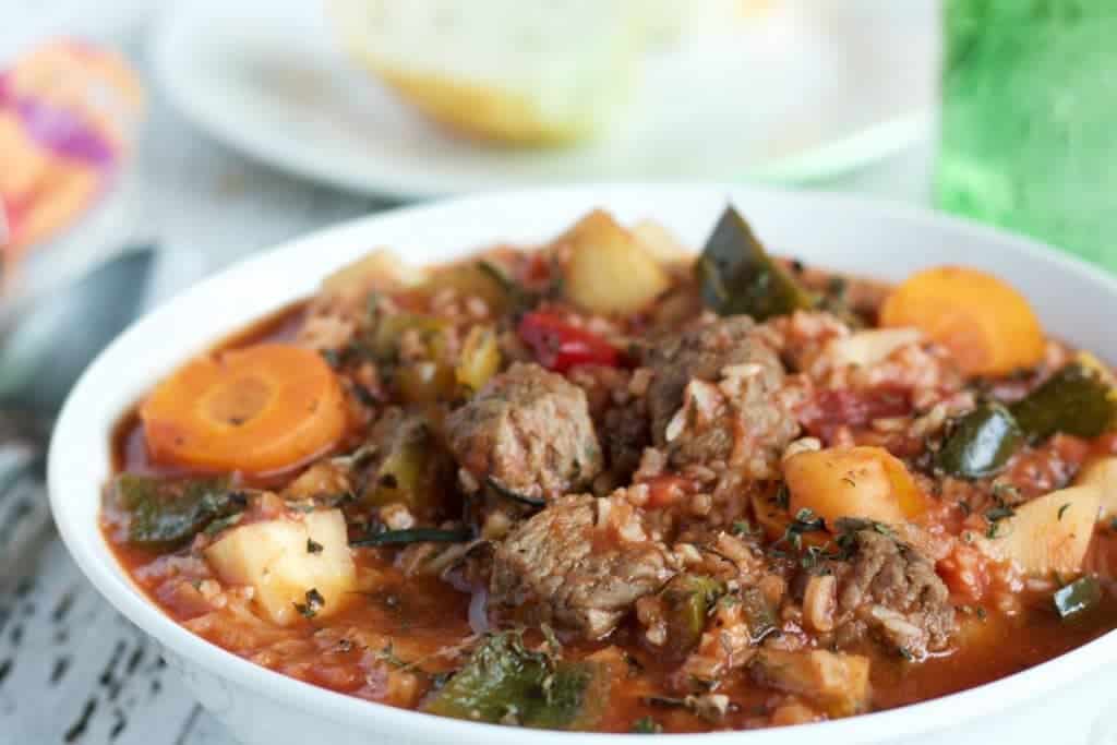 Crock Pot Beef and Rice Stew