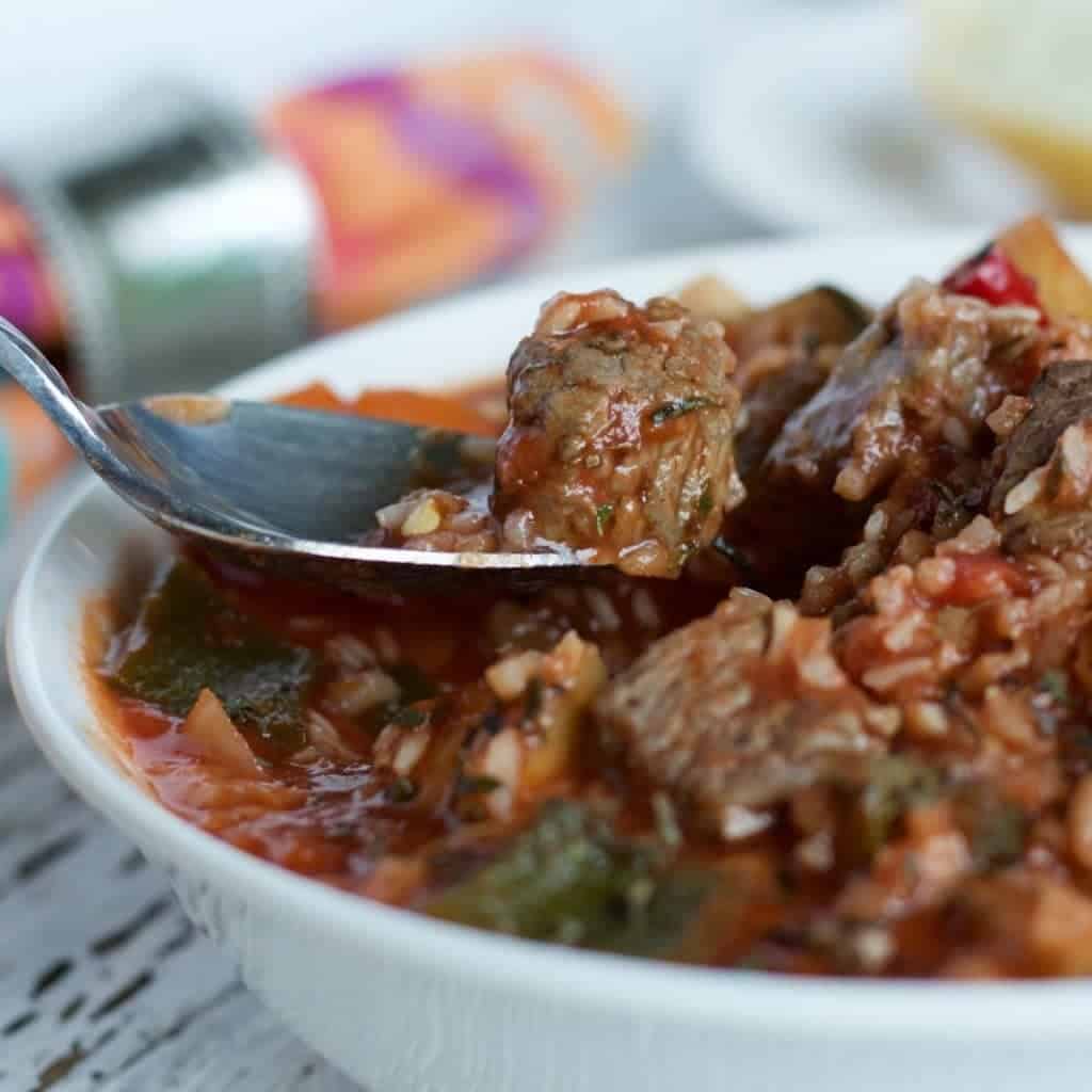 Crock Pot Beef and Rice Stew