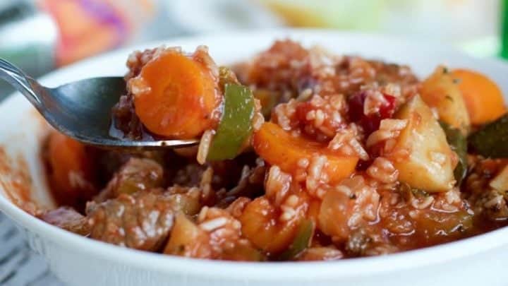 Crock Pot Beef and Rice Stew