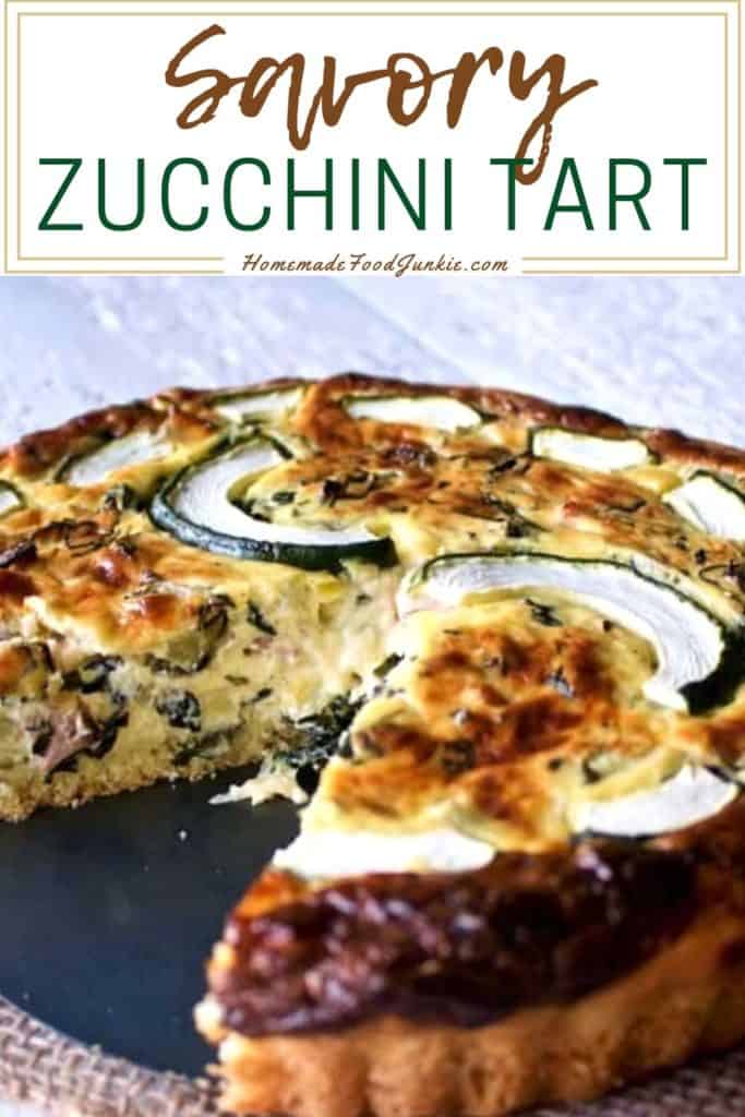 Savory zucchini tart-pin image