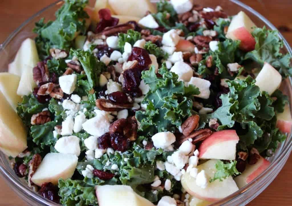 Kale and Apple Salad with Honey Dressing