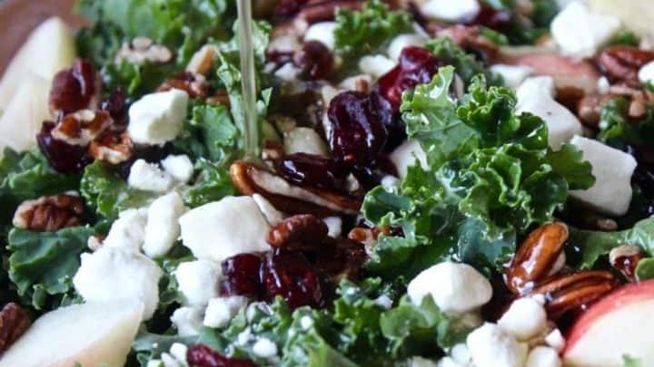 Kale and Apple Salad with Honey Dressing