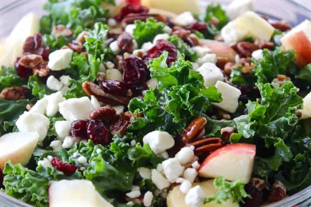 Kale and Apple Salad with Honey Dressing