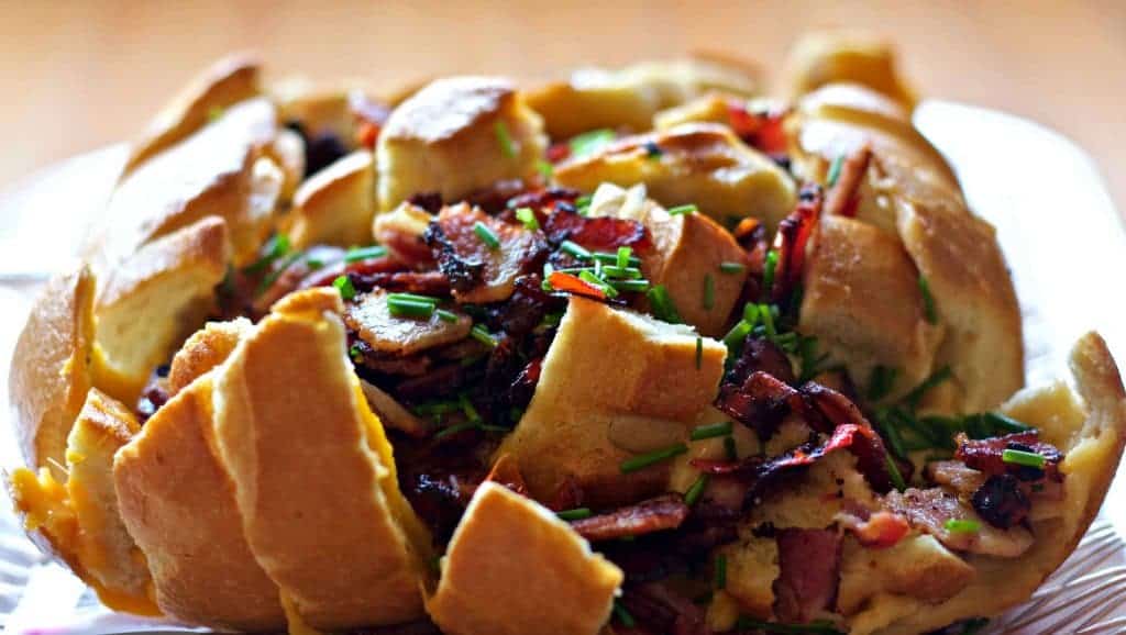 Smoked Cheesy Bacon Bread 