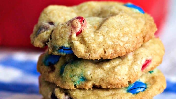 Healthier Dark Chocolate M&M Cookies