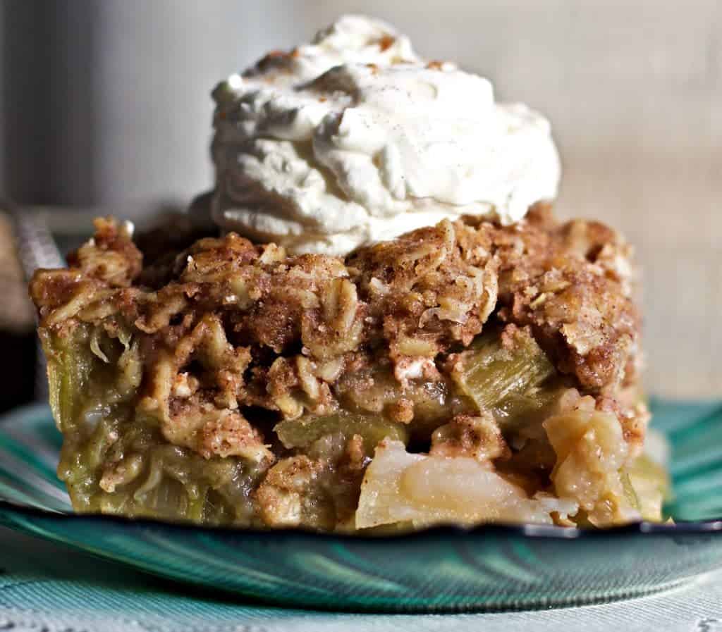 Rhubarb Apple Fruit Crisp by https://homemadefoodjunkie.1wp.site