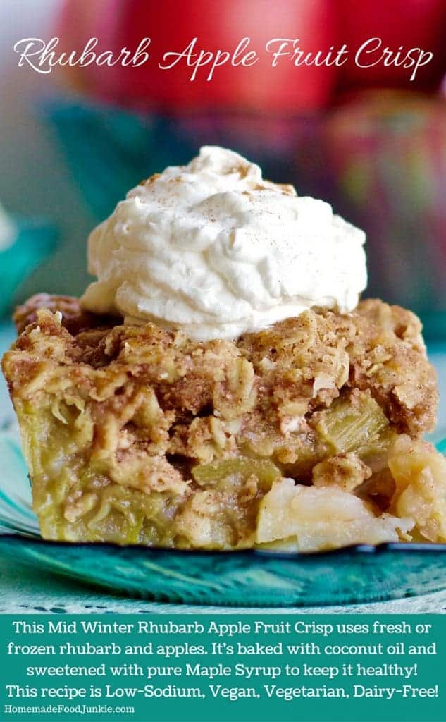 Rhubarb Apple Fruit Crisp by homemadefoodjunkie.com