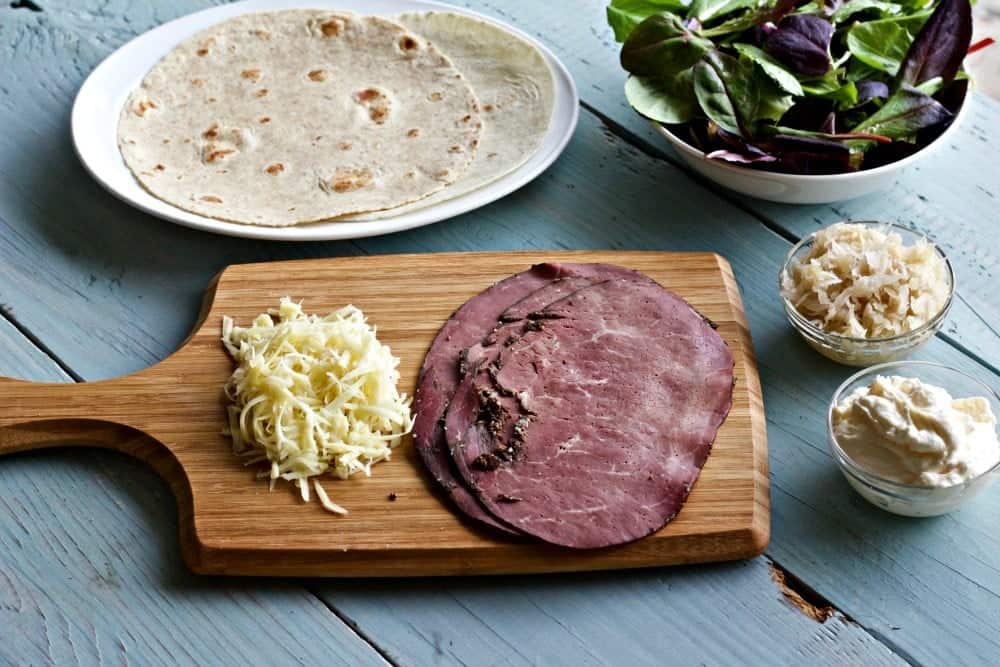 Pastrami tortilla Wraps filling ingredients