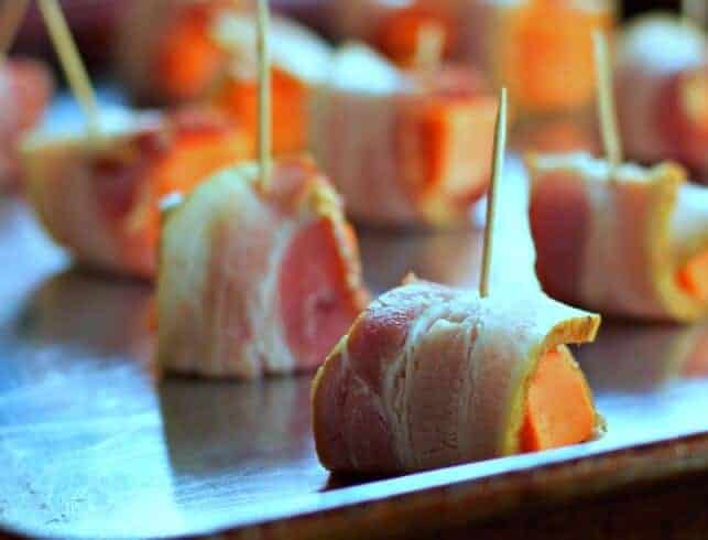 Bacon Wrapped Sweet Potatoes
