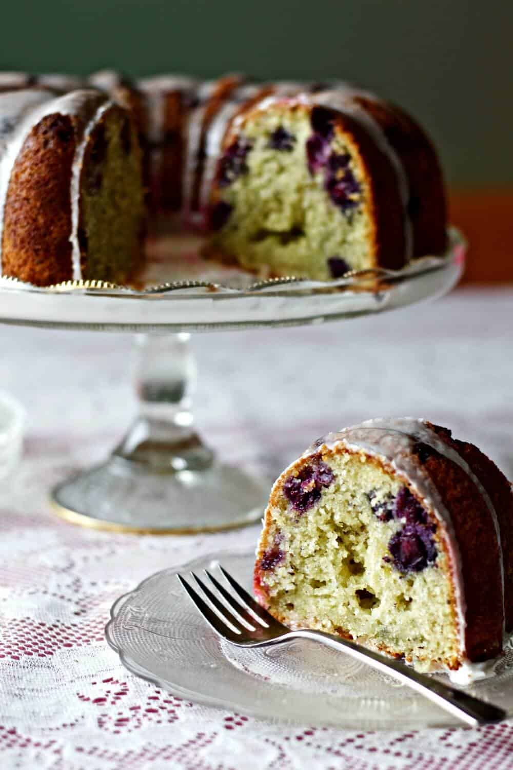 Blueberry Lemon Chia Seed Bundt Cake