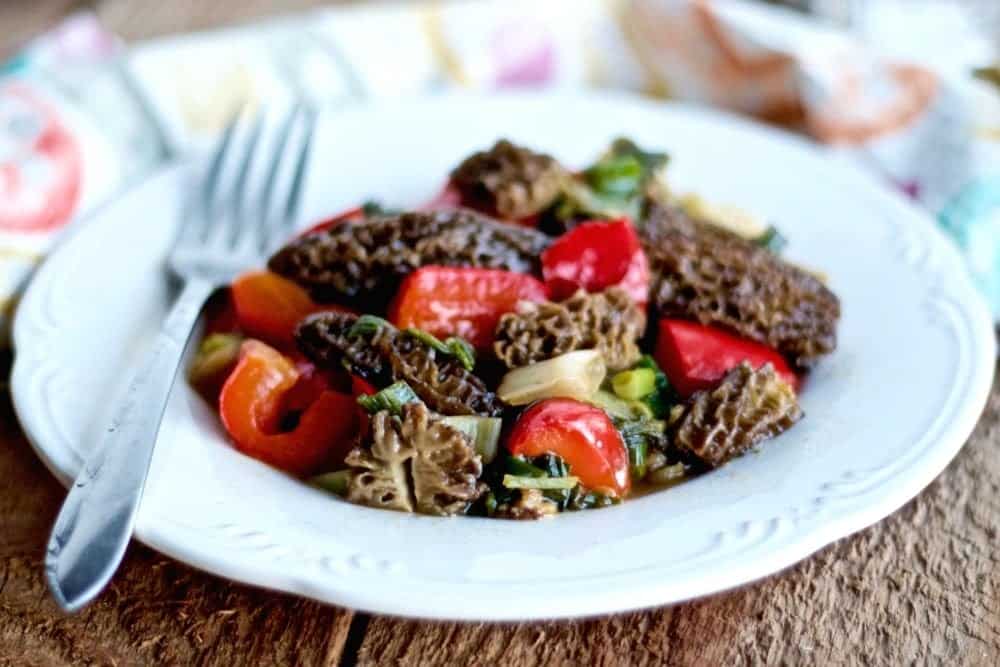 Morel Mushroom Vegetable Saute 1 Morel Mushroom Vegetable Saute