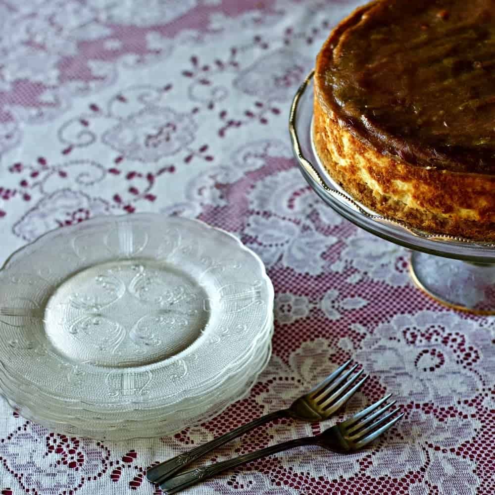 Buttermilk Rhubarb Cheesecake