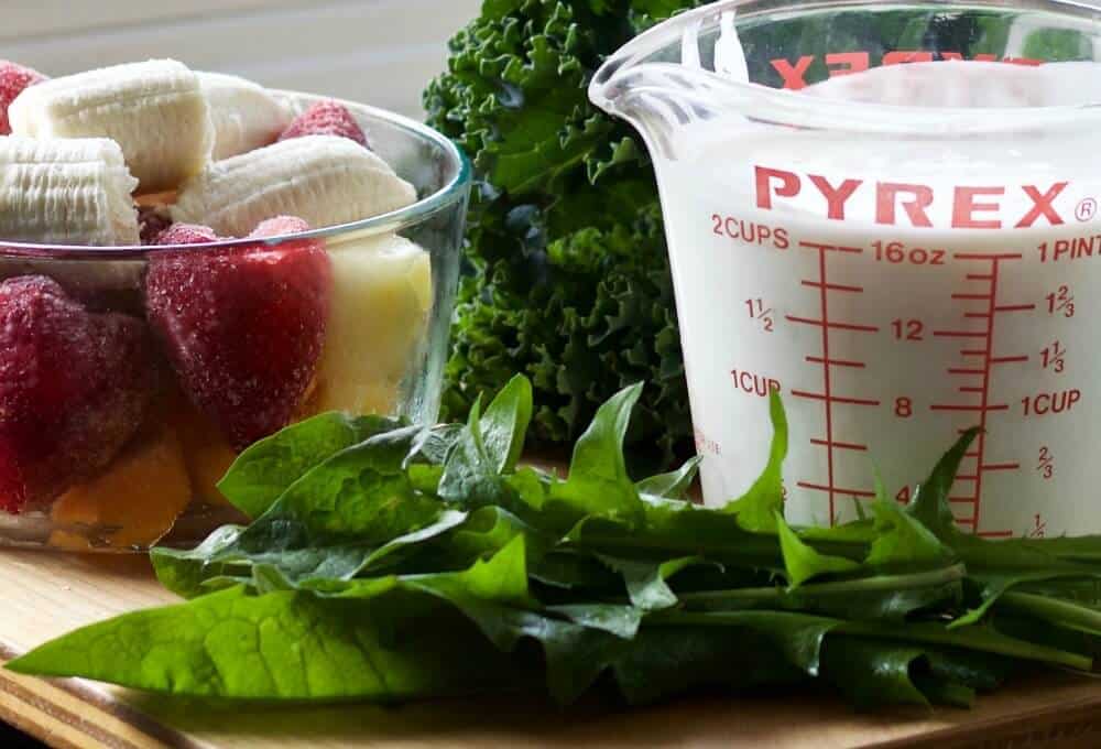 Spring Green Smoothie ingredients. So good and so good for you!!