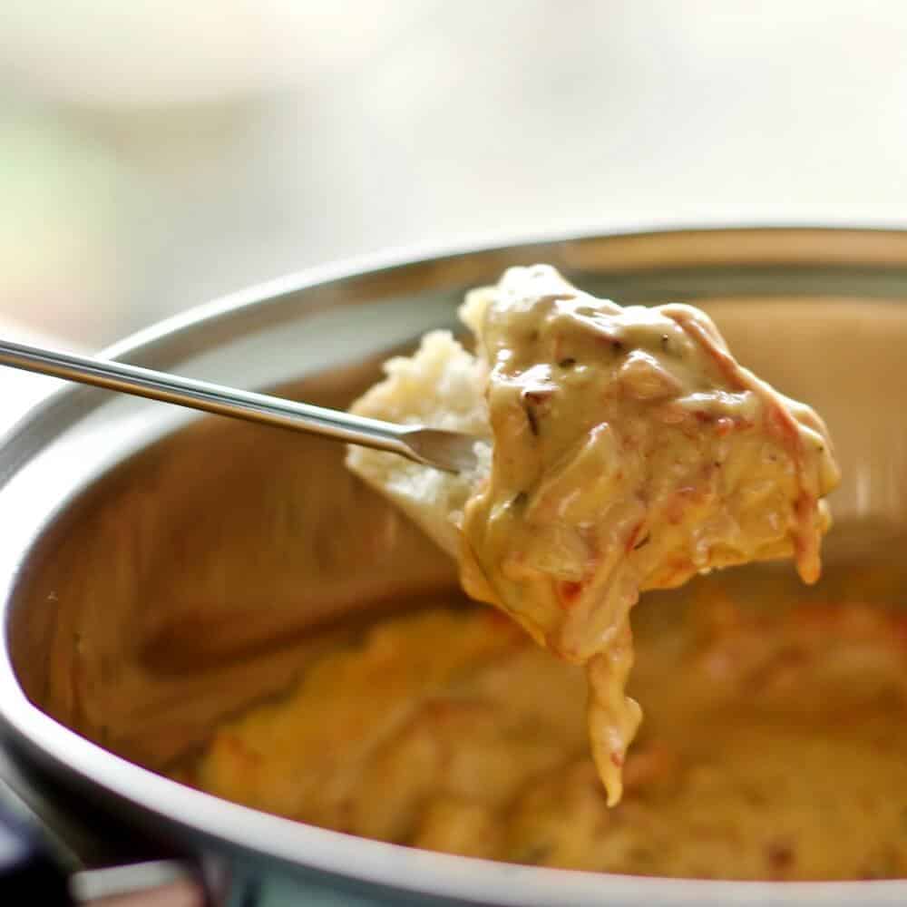 Roasted Pepper Cheese Fondue Sauce Low Carb, Low Sugar, Gluten Free https://homemadefoodjunkie.1wp.site
