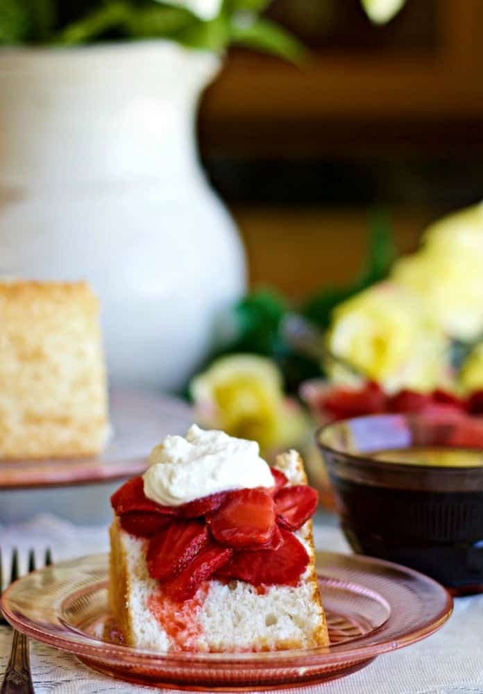 strawberry Angel Food Cake