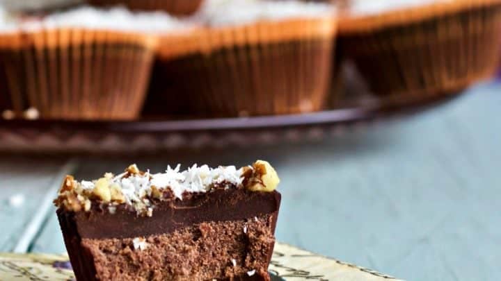 Chocolate Coconut Fat Bombs. These delicious little treats are Low-Carb, Low-Sodium, Vegetarian and Gluten-Free! Keep them in your fridge or freezer for a quick, high energy pick me up!