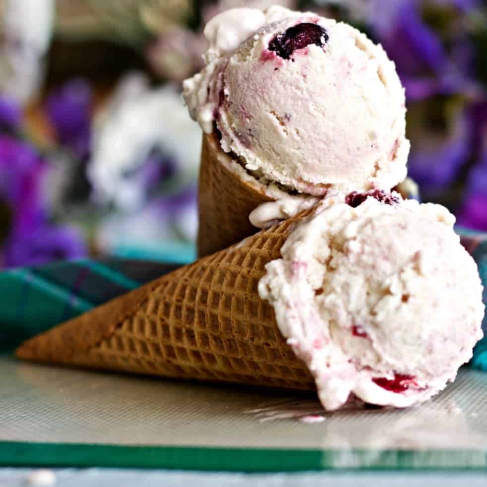 Berry Buttermilk Ice Cream Full of delicious flavor and Brusting with berries. No white sugar in this creamy recipe. https://homemadefoodjunkie.1wp.site