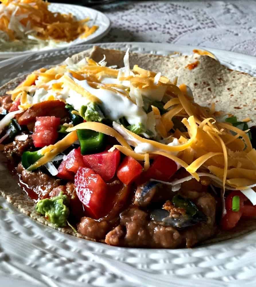 Purple Potato Chorizo Burrito is low carb, high fiber, gluten free. This quick and easy one skillet meal is made with the healthiest Potatoes! https://homemadefoodjunkie.1wp.site