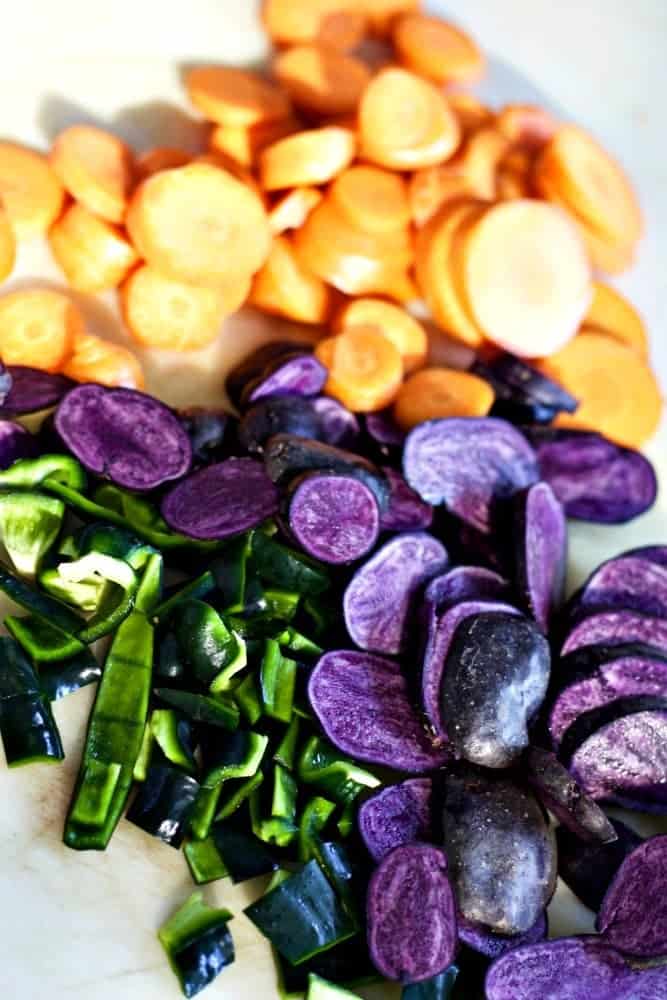 Purple Potato Chorizo Burrito.Purple Potato Chorizo Burrito. Veggies For the stir fry