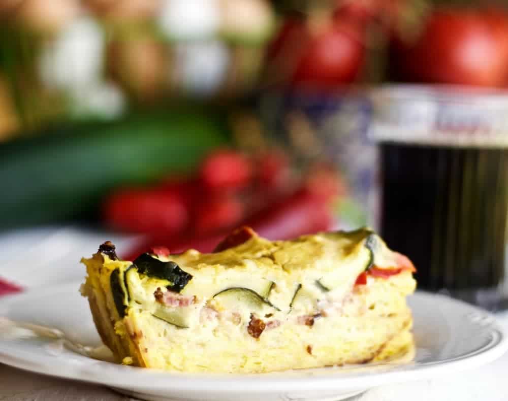 Overnight Smoky Zucchini Breakfast Casserole