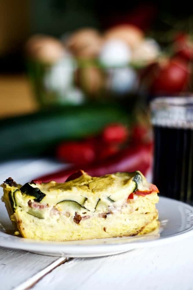 Overnight Smoky Zucchini Breakfast Casserole