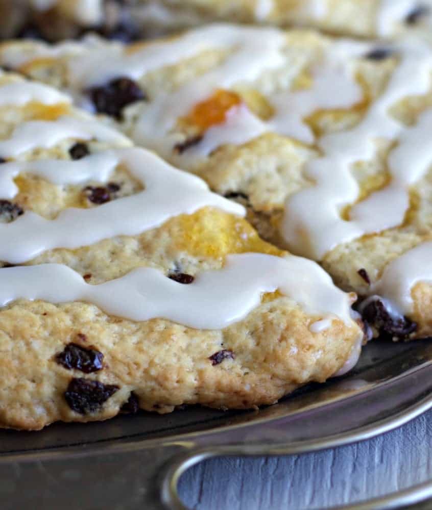 Quick and Easy Jam Scones made from homemade baking mix