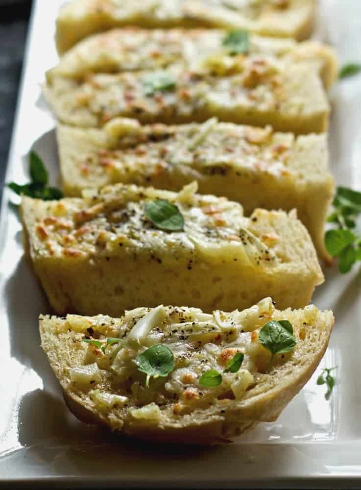 Cheesy Bruschetta Garlic Bread