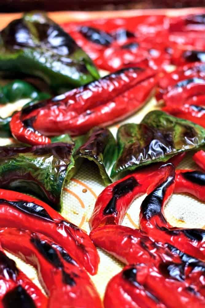 how to roast peppers for the freezer