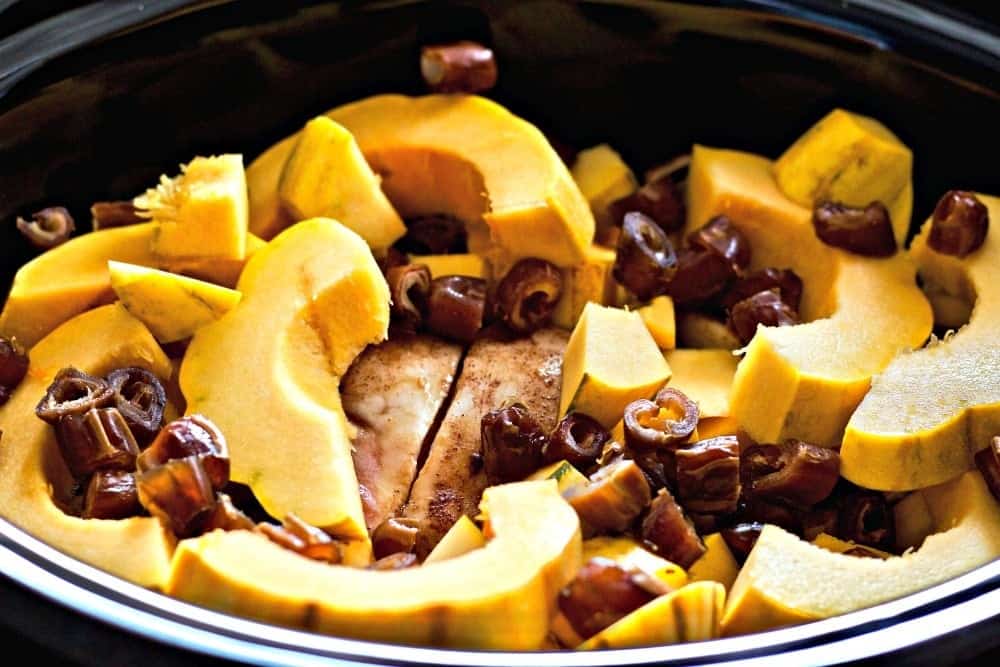 Slow Cooker Pork Apple Squash Dinner 