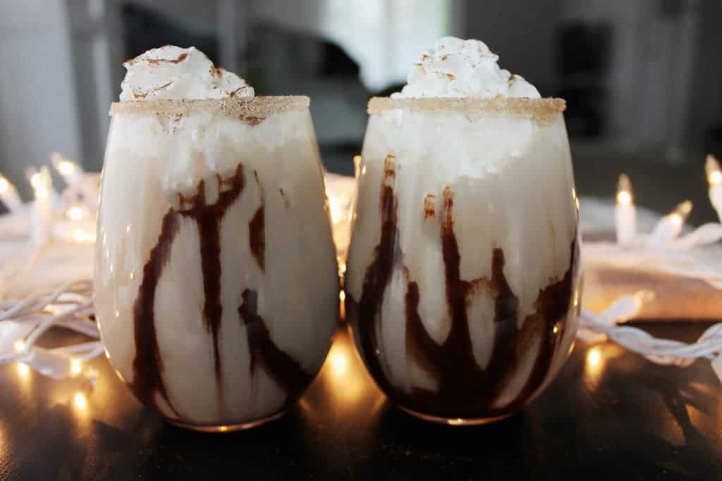 Delicious homemade eggnog cocktail