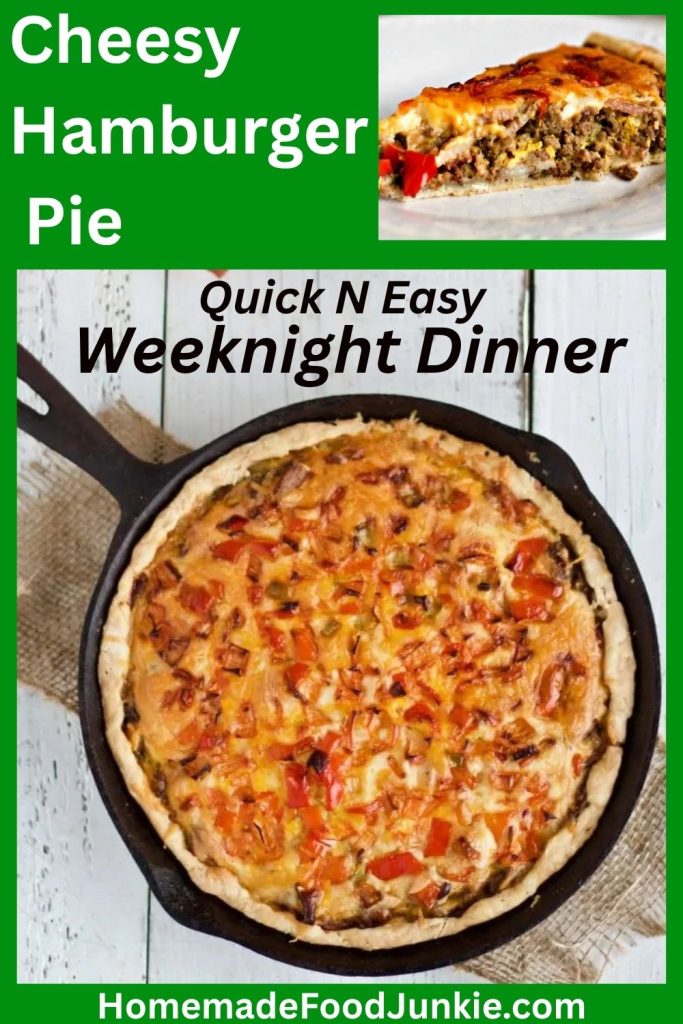 Cheesy Hamburger Pie Recipe-Easy One Skillet Dinner 1 cheesy hamburger pie skillet dinner