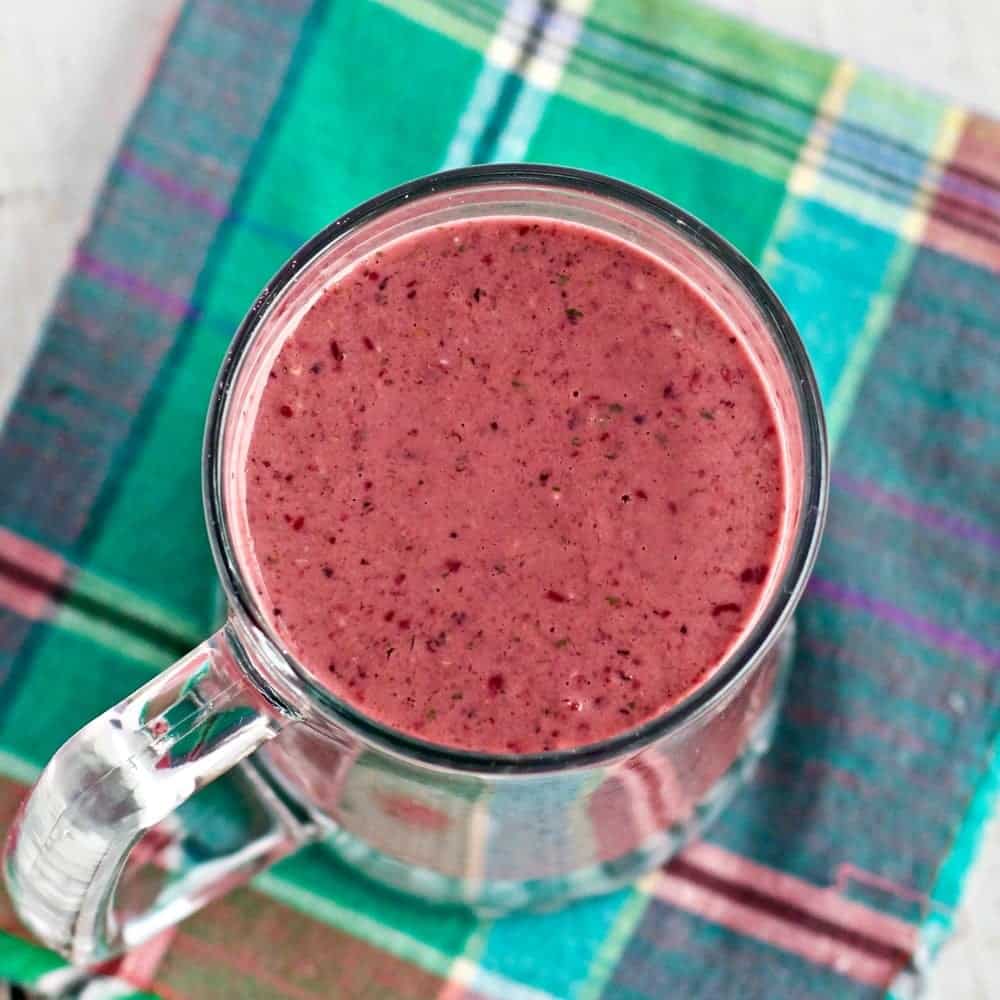 blackberry smoothie top view
