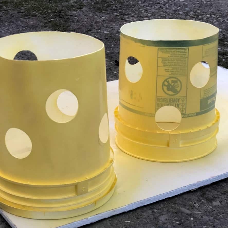 buckets for strawberry towers