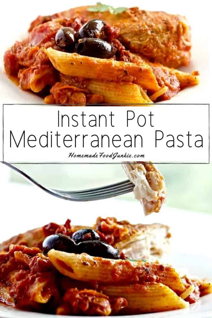 Instant Pot Mediterranean Pasta-pin image