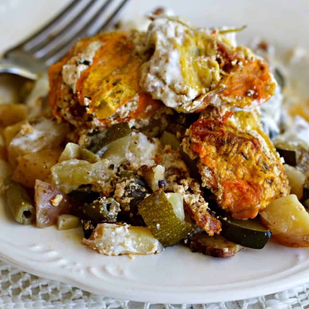 Stuffed Squash blossom Stir Fry