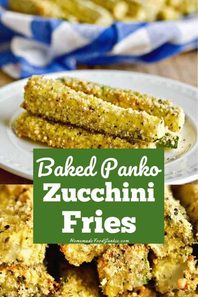 Baked Panko Zucchini Fries-pin image