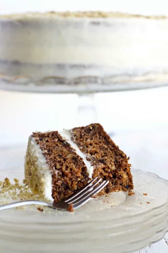 whole Carrot Cake and slice