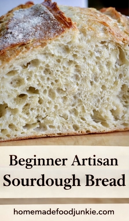 Beginner Artisan Sourdough Bread (Easy Homemade Loaf)