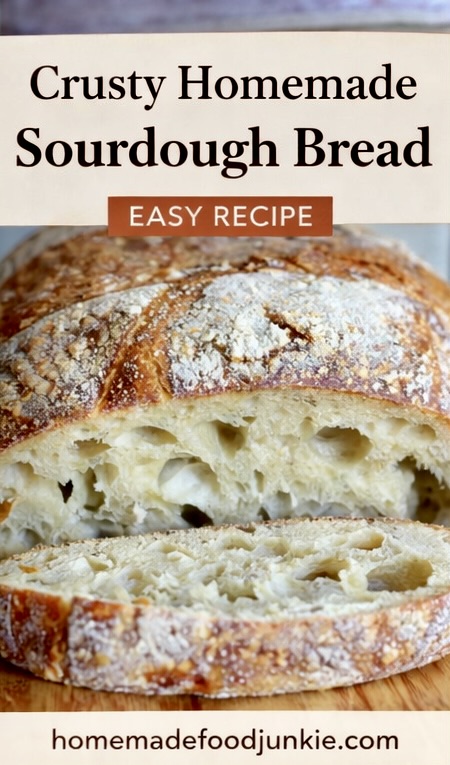 Crusty Homemade Sourdough Bread (Classic Bakery-Style Loaf)