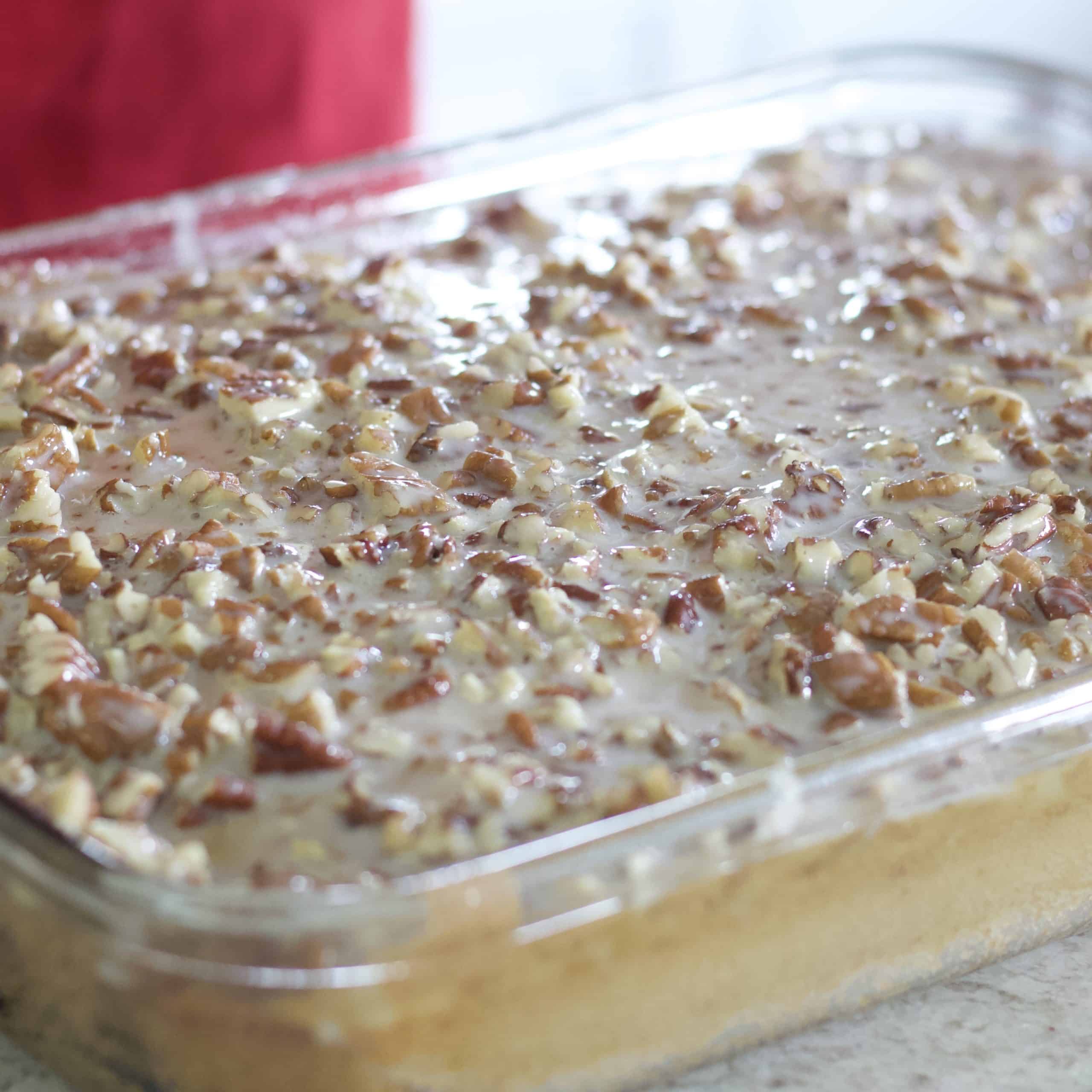 Top view of the sweet potato cinnamon cake