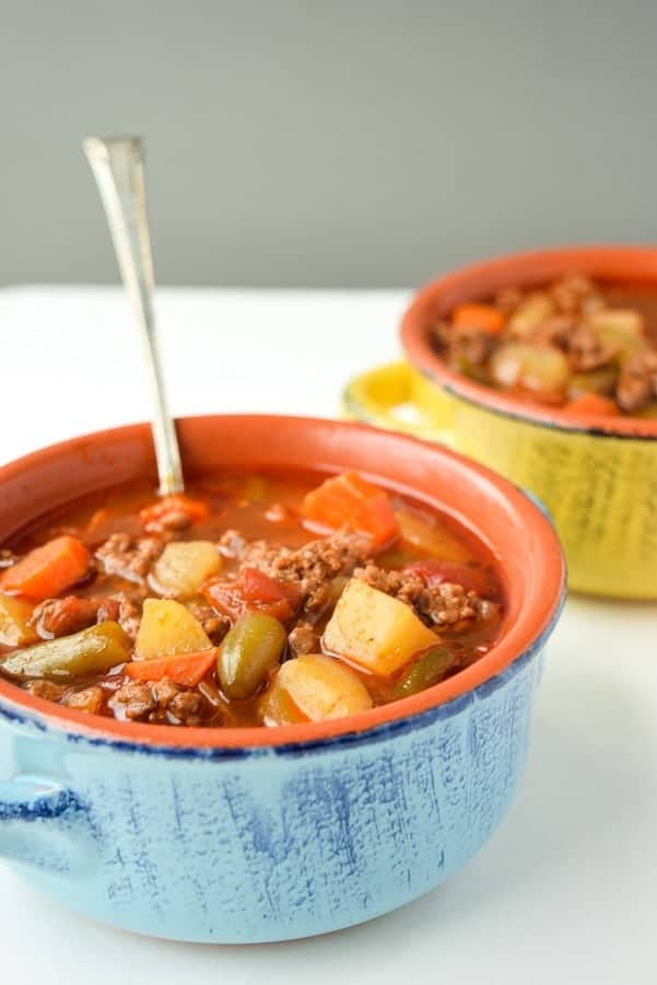 Instant Pot Hamburger Soup Whole30 Paleo by Tasty Thin