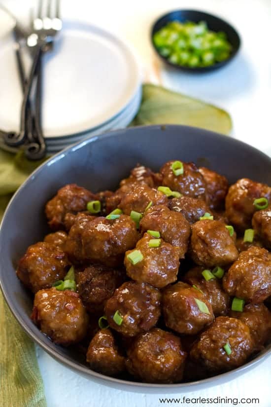 Pressure Cooker Gluten Free Barbecue Turkey Meatballs by Fearless Dining