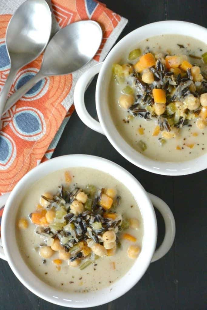 Vegan Wild Rice Soup by Veggies Save the Day