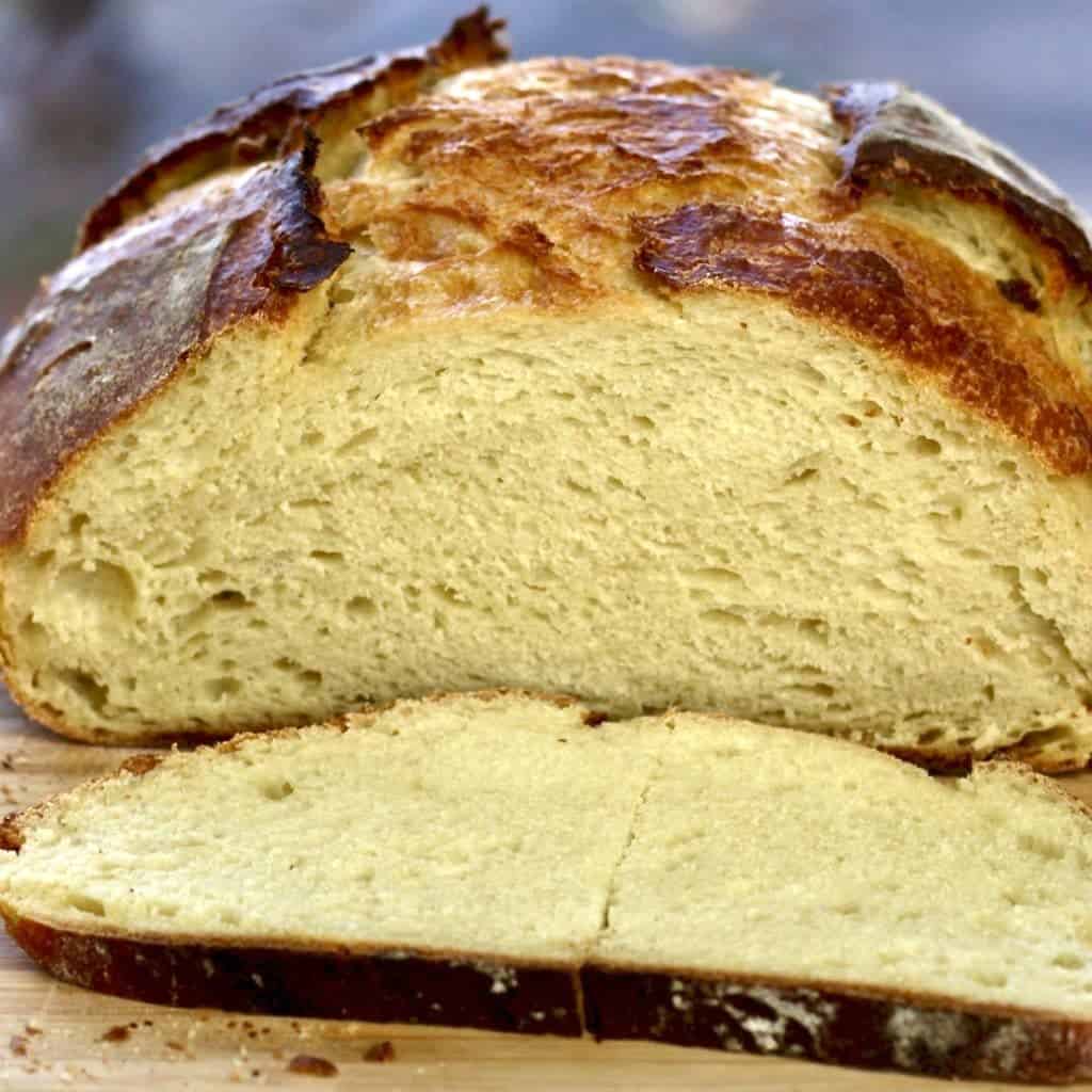 Milk and Honey Sourdough Sandwich Bread with poor oven spring.