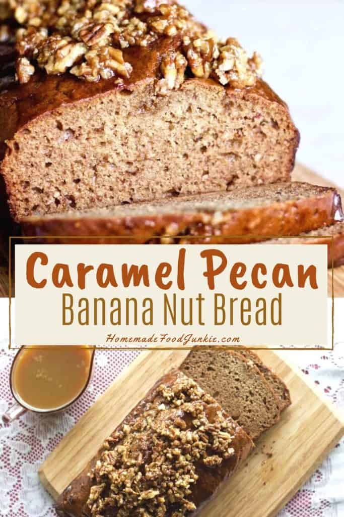 Caramel Pecan Banana Date Bread-pin image