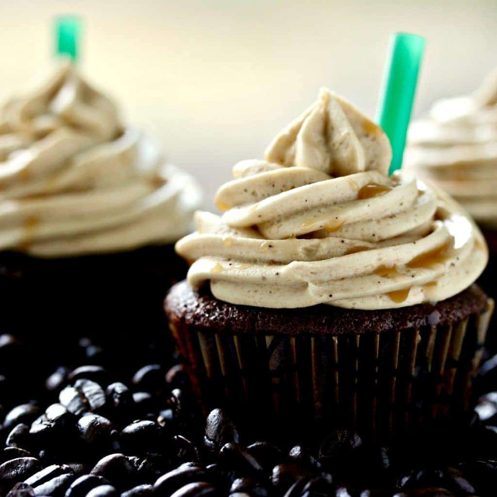 Mocha cupcakes with espresso buttercream frosting