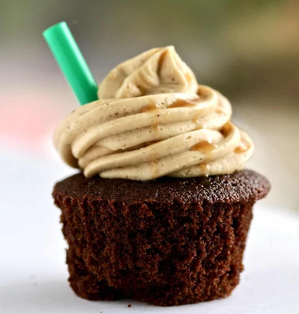 Unwrapped Mocha Cupcake with Espresso buttercream Frosting